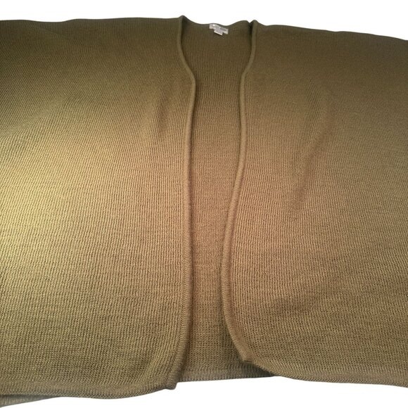 The Winding Road Open Front Cardigan Vintage Poncho Peru Sweater Jacket Olive - Picture 6 of 16